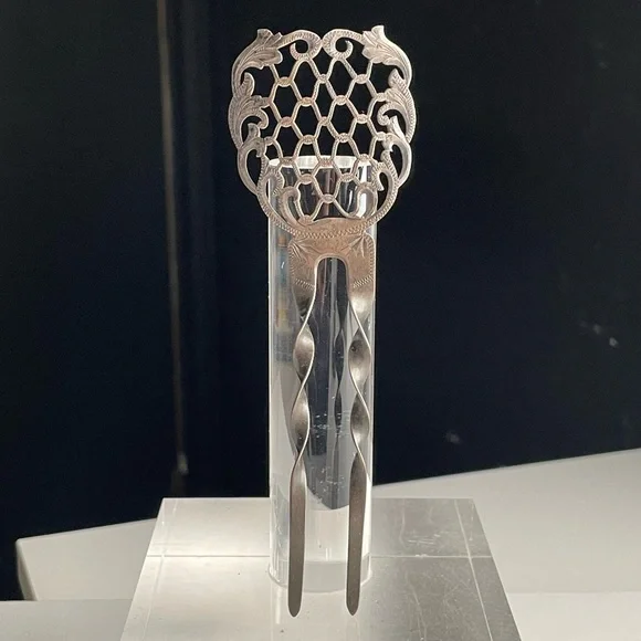 Sterling silver 1900’s Hair Comb Peinetta Accessory - Picture 2 of 16